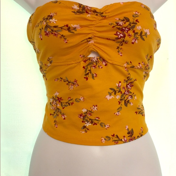 3 For 15 Yellow Floral Tube Top - Picture 1 of 6